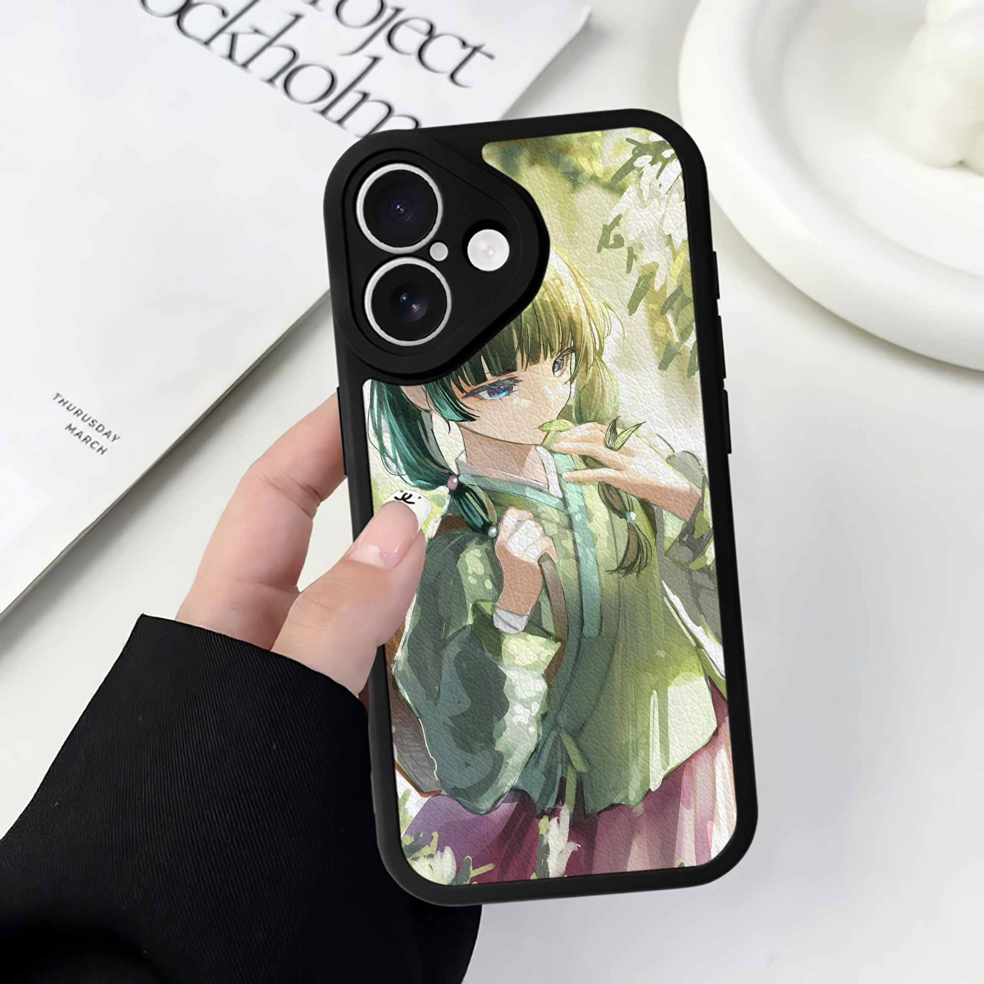 （画像用） 薬屋のひとりごと The Apothecary Diaries 【iPhone 16シリーズ対応】シリコンスマホケース（レザー調） 材質：シリコン